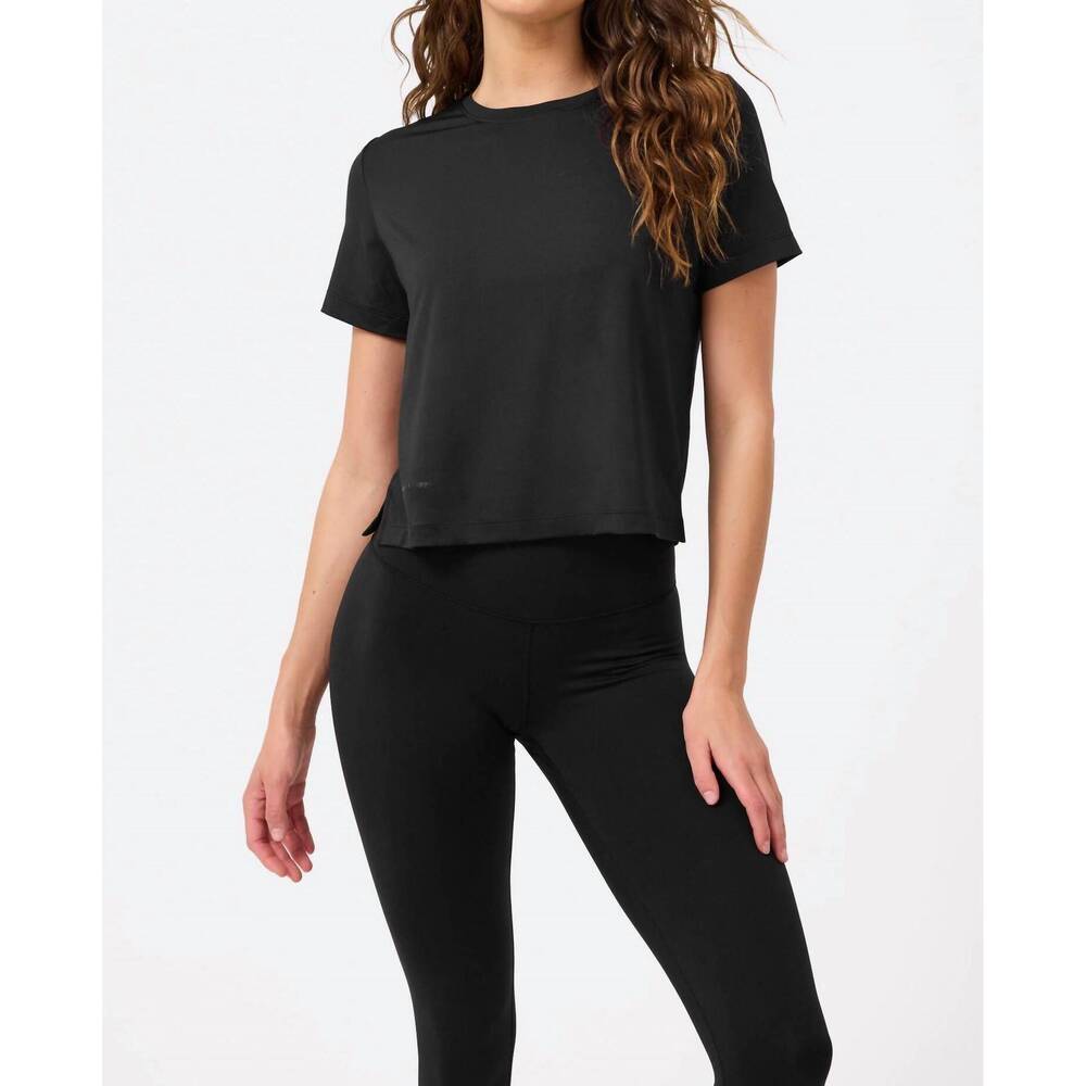 NEW TEREZ workit crop tee in black